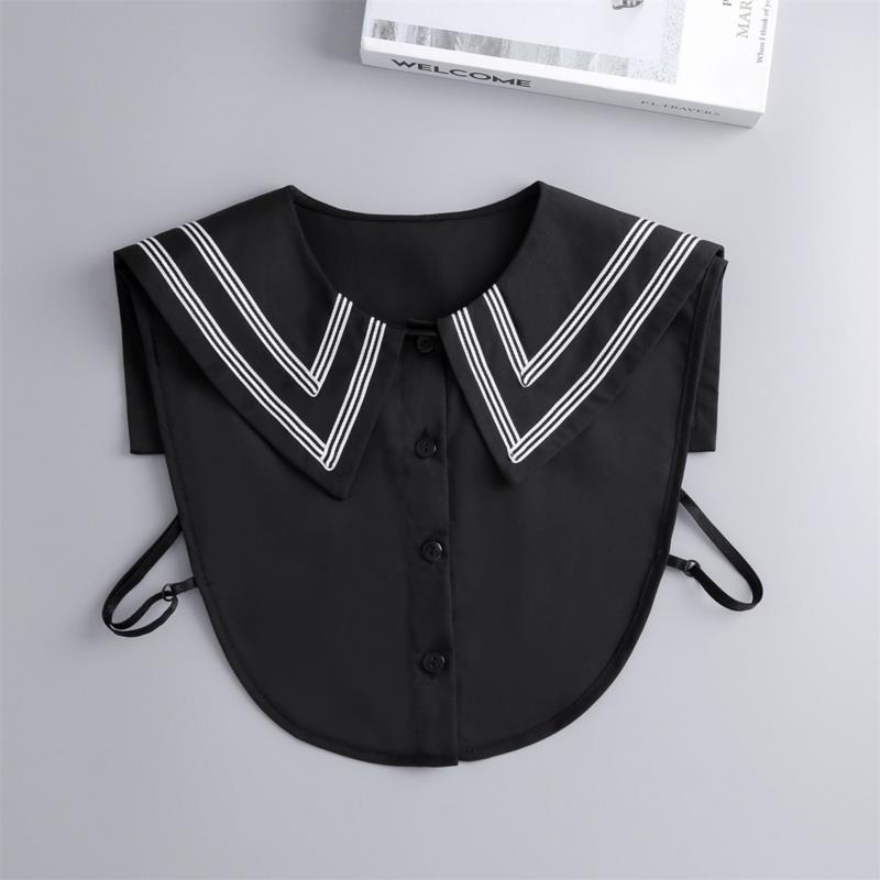 New Fake Victorian Stand Up Collar White Black Lace Collars Detachable For Women Blouse Lapel Shirt False Collar Woman