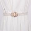 Wide Elastic Waistband Bling Women Waist Belt Sweet Pearl Waist Belt  Skirt Decoritive