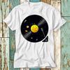 230 Gsm 100% Cotton Solar System Vinyl Record T Shirt Top Design Unisex Ladies Mens Tee Retro Fashion Vintage Shirt S921