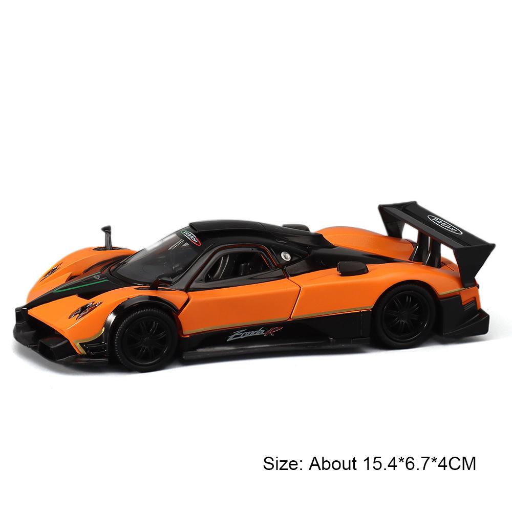 ABAF1 1/32 Pagani Zonda R Diecast Models Huayra Dinastia Alloy Toys Miniature Car Sound Light Pull Back Doors Openned Cars Child Gifts