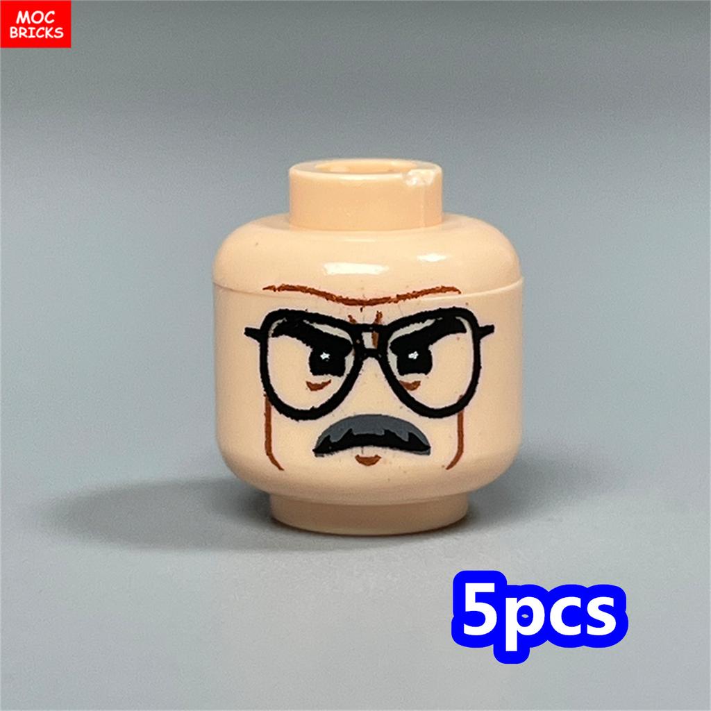 MOC Детали Конструктора Полая Плоть Выражение Лица Голова Идеально Для Фигурки 4 см Сделай Сам Образовательные Строительные Блоки Игрушки Детские Подарки