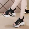 Wedge Sandals Women's Platform Sole Summer 2025 New Soft-Soled Flatform Bottom Cutout Mesh Sandals Women