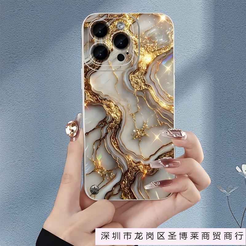 Премиальный мраморный узор подходит для чехлов iPhone 11/12, iPhone 16 Pro Max, легкая роскошь, 15/14, противоударный