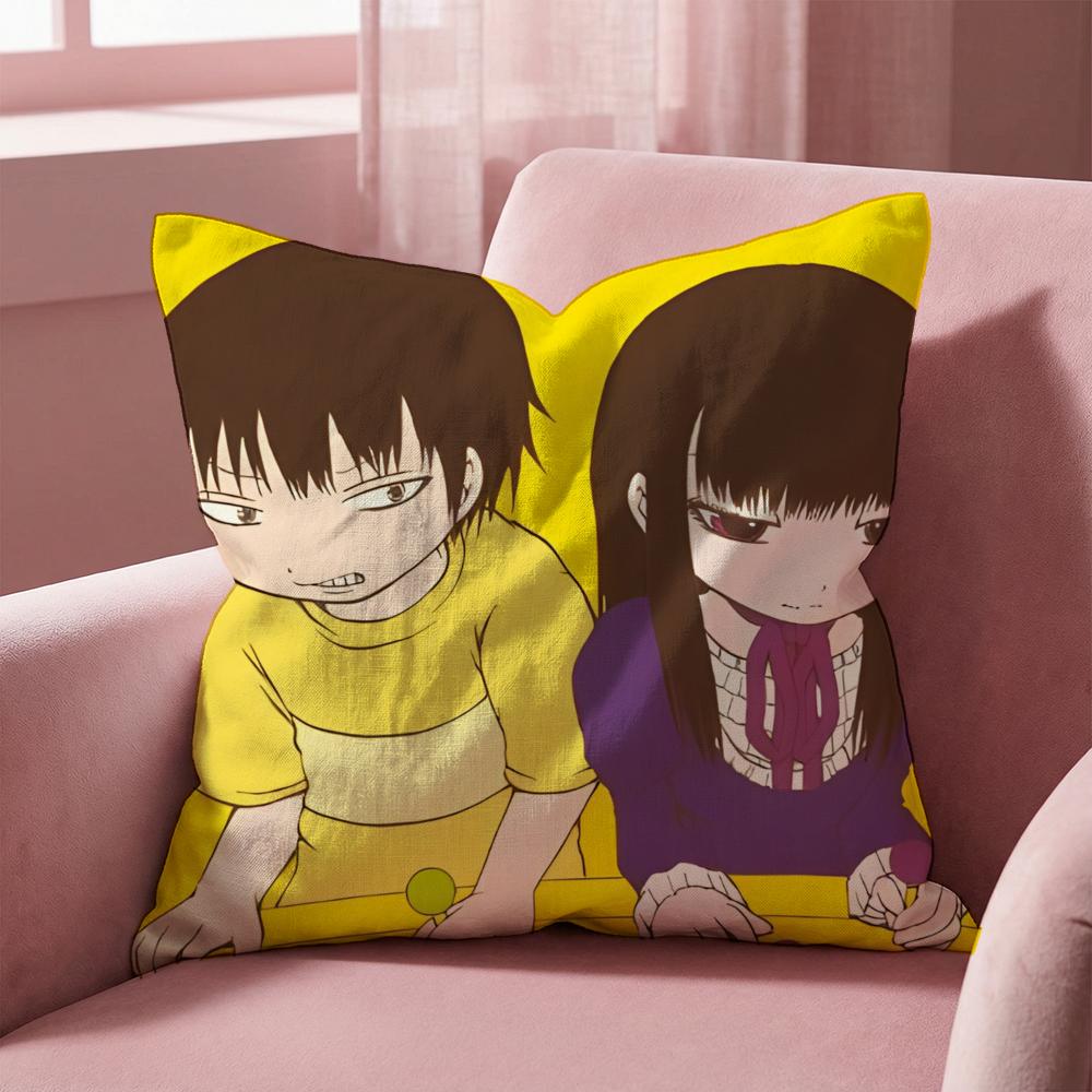 Милая Наволочка для Подушки H-Hi S-Score Girl, Многоцелевая Наволочка для Дома и Автомобиля - Двусторонняя, Мягкая и Прочная для Повседневного Использования