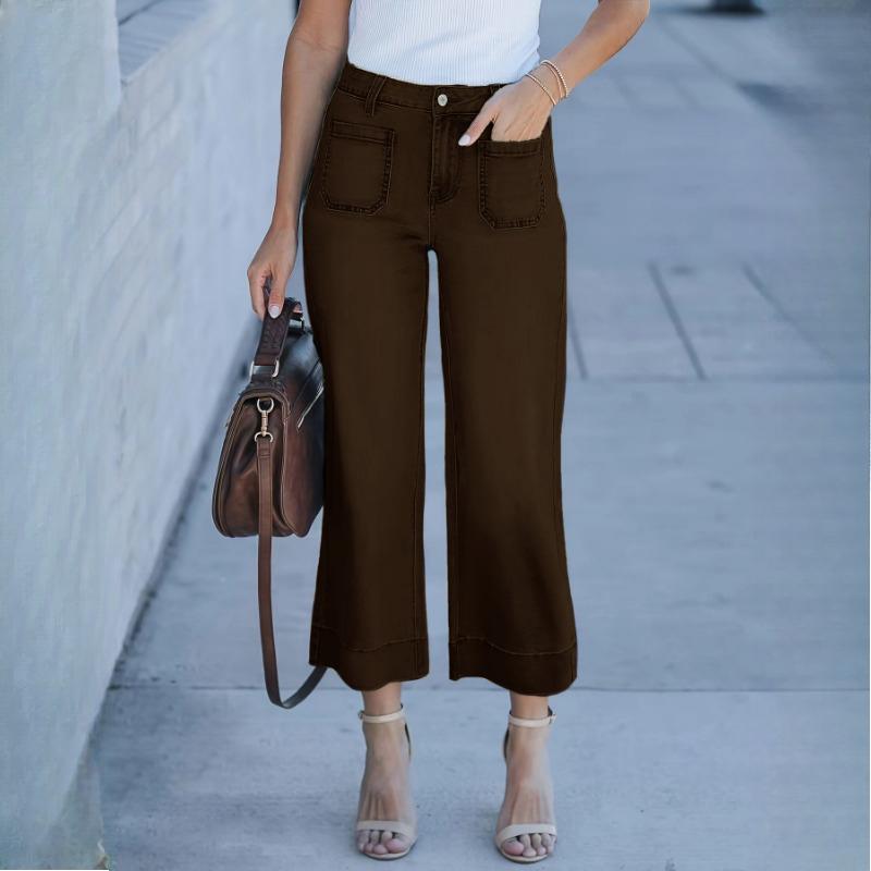 GMXIA Женские свободные и узкие джинсы широкого кроя с прямыми штанинами Nine Points