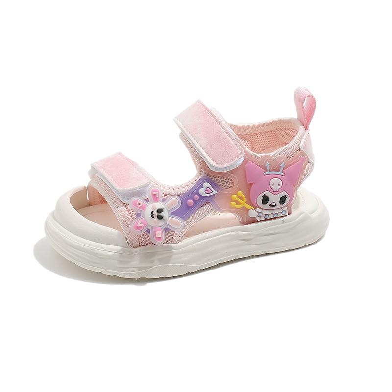 Girls' sandals summer new foreign cartoon girl beach shoes children's popular princess shoes