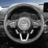zkfan8 Suitable for Mazda Carbon Fiber Texture Steering Wheel Cover with Segmented Quick-Release Design, Durable, for Cx-5 Cx-30 Mazda3 Cx-50 Cx-90 