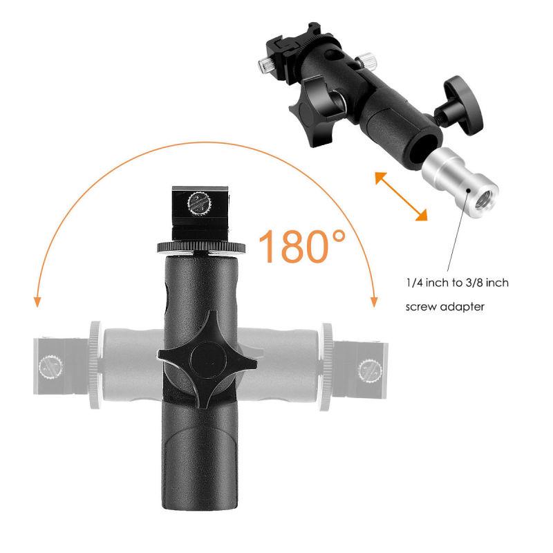 Hot Shoe Umbrella Holder Mount E Type Flash Light Stand Bracket for DSLR Camera