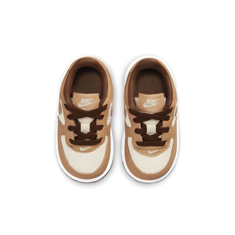 Nike Детские кроссовки Force 1 QS TD Acorn Brown Natural Underbrush DJ4298-100