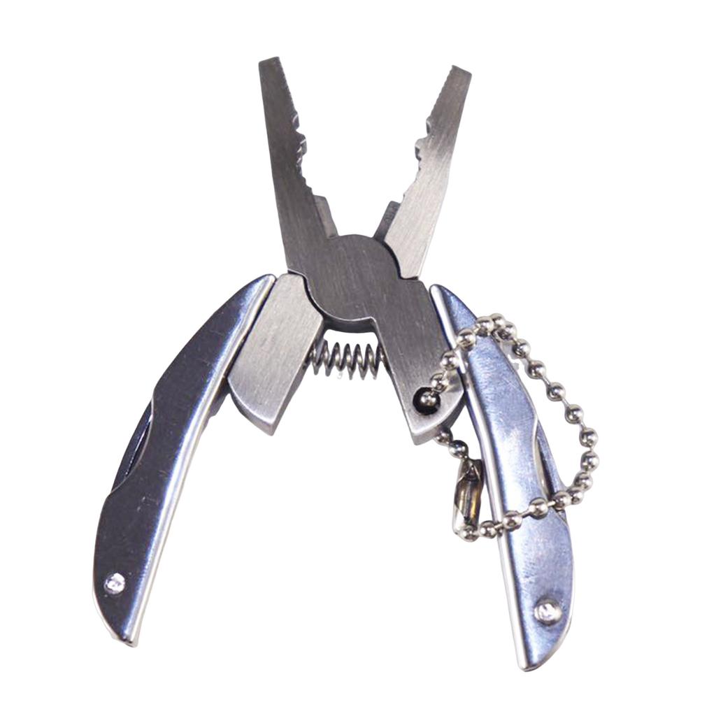 Mini Multi-Purpose Folding Pliers  Compact 5-in-1 Multipurpose Pliers & Knife Set for Outdoors Camping Hiking Fishing