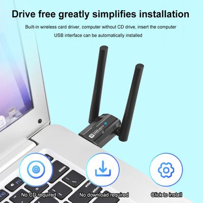 WiFi6 Smart Network Card Bluetooth-совместимая 5.4 Драйвер-беспроводная сетевая карта двухдиапазонная 2.4G и 5GHz для ноутбука Windows 10 11