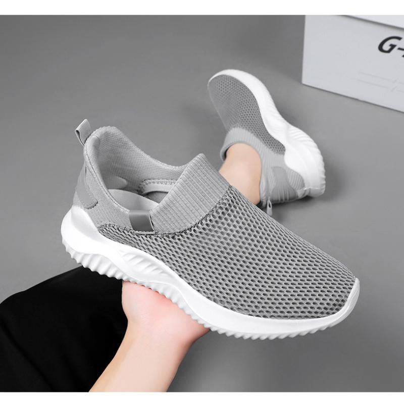 Fashion Men 2024 Spring/Summer New Mesh Single Shoes Lazy Kick Men's Shoes Soft, Breathable, and Cool Sports Shoes