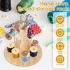 Thread Holder Wooden Spools Rack 8 Spools Organizer Space Saving Sewing Bobbin Holder Sewing Thread Storage Rack Pine Wood