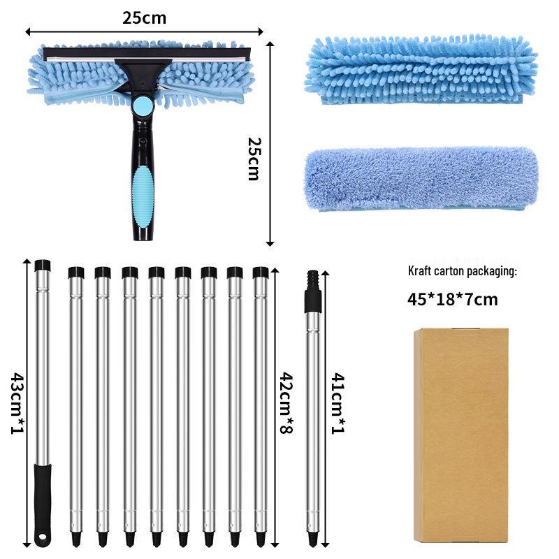 Двусторонний стеклоочиститель с высоким подъемом: Артефакт 2-в-1: шест для сращивания и скребок для окон