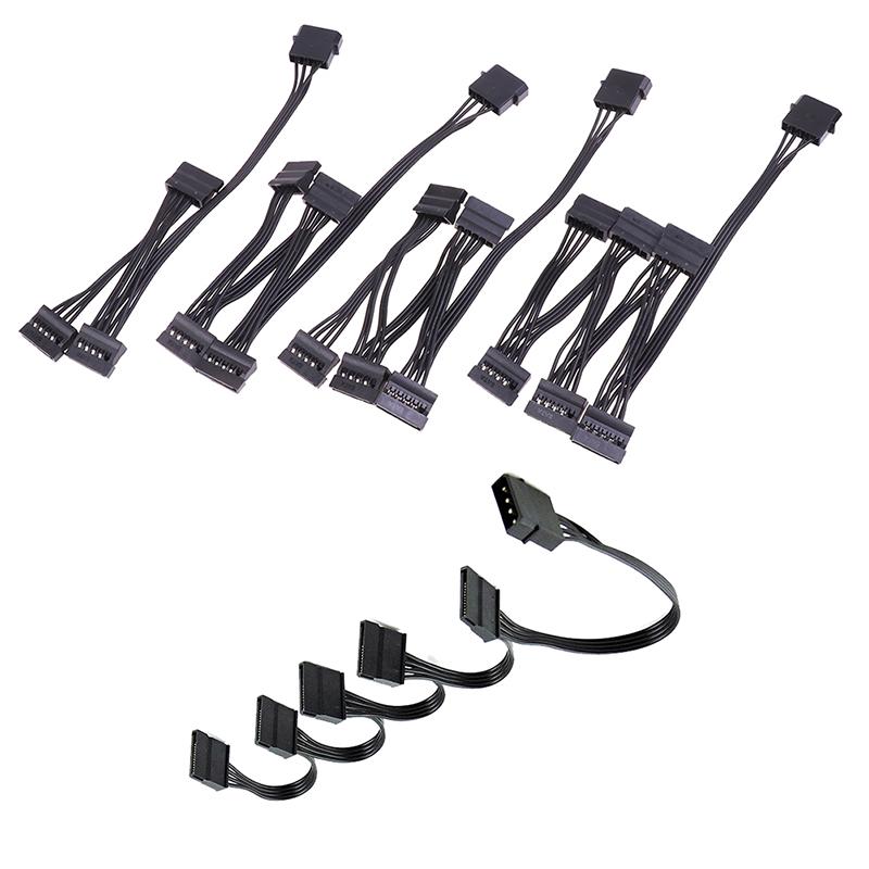 4-контактный 1 штекер на 3/4/5/6 гнездовой разветвитель Sata Power Extension Кабель жесткого диска