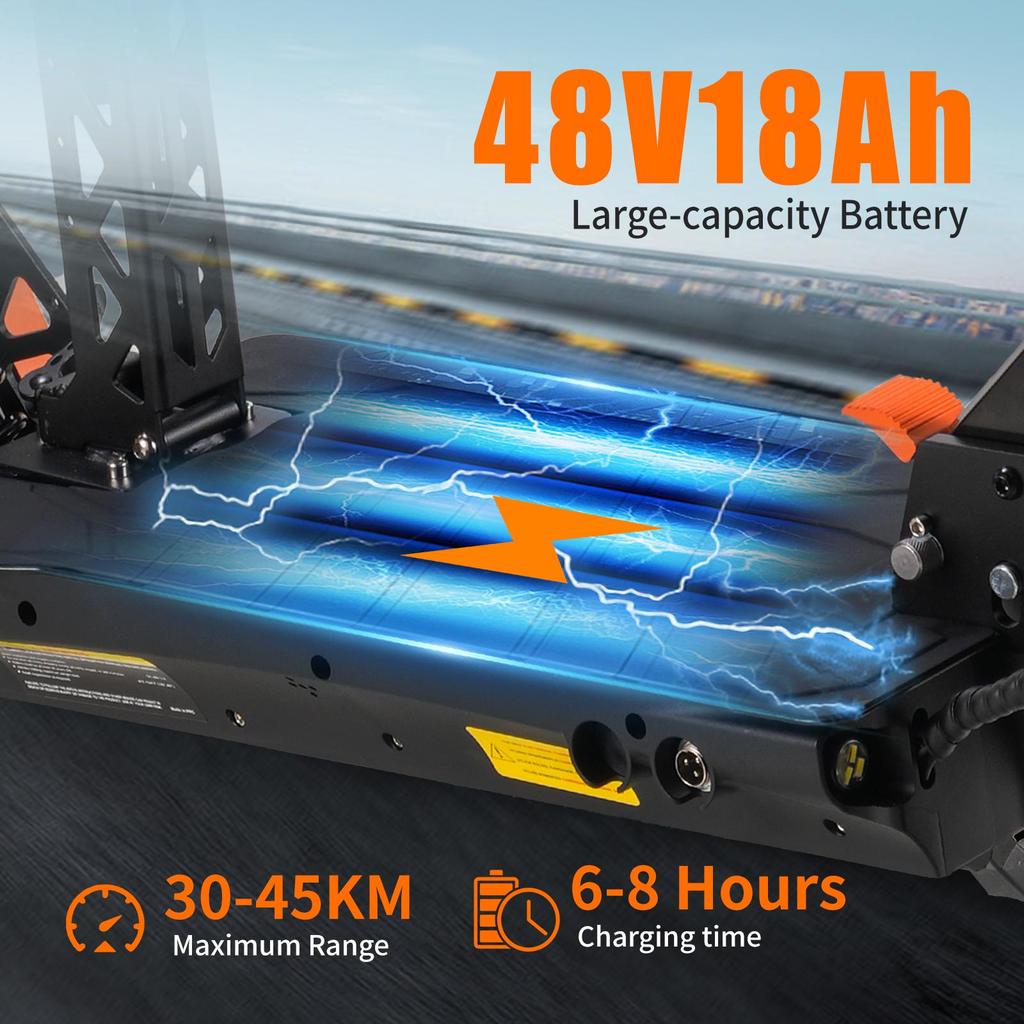 Электросамокат Twofish V5 Max 1000W Мотор 48V18Ah Батарея 45км/ч Макс. скорость 45км Макс. пробег