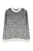 Women's Fashionable Stylish Plus Size Sweater Gray Melange Stoned Knitwear Sweater