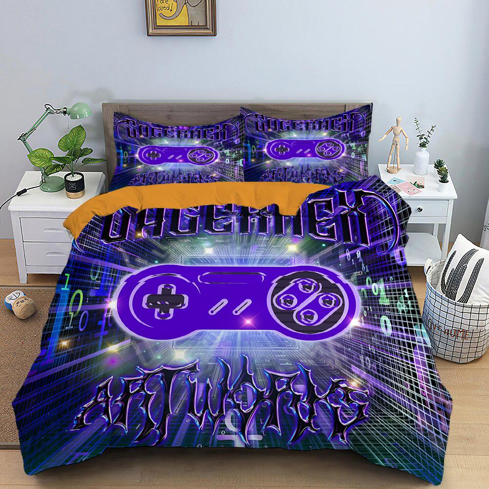 RunGrape Комплект постельного белья с пододеяльником Двуспальный Полуторный Квинсайз Кингсайз 240x220 Скандинавский Чехол на кровать 135 Евро Постельное белье Игровое Постельное белье 200x200