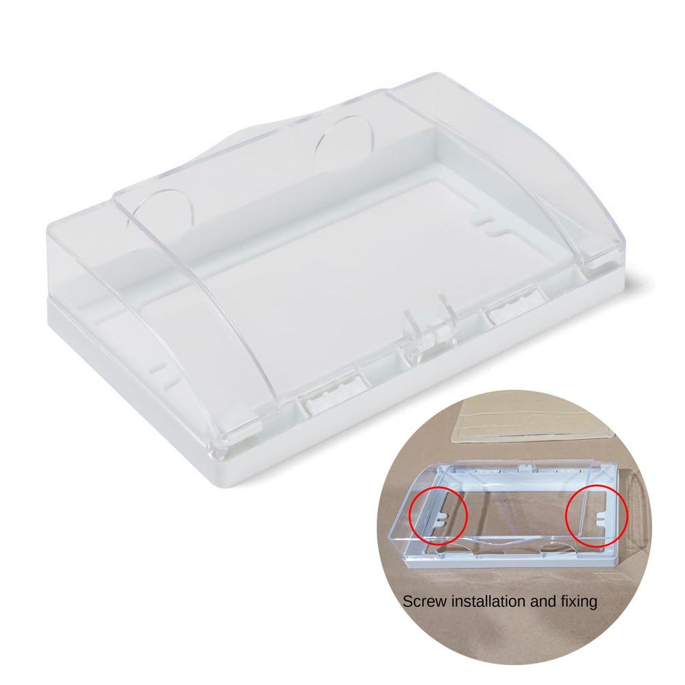 Прозрачная защитная коробка для выключателя Пластиковая брызгозащитная коробка для розетки Новый протектор для розетки Принадлежности для ванной комнаты