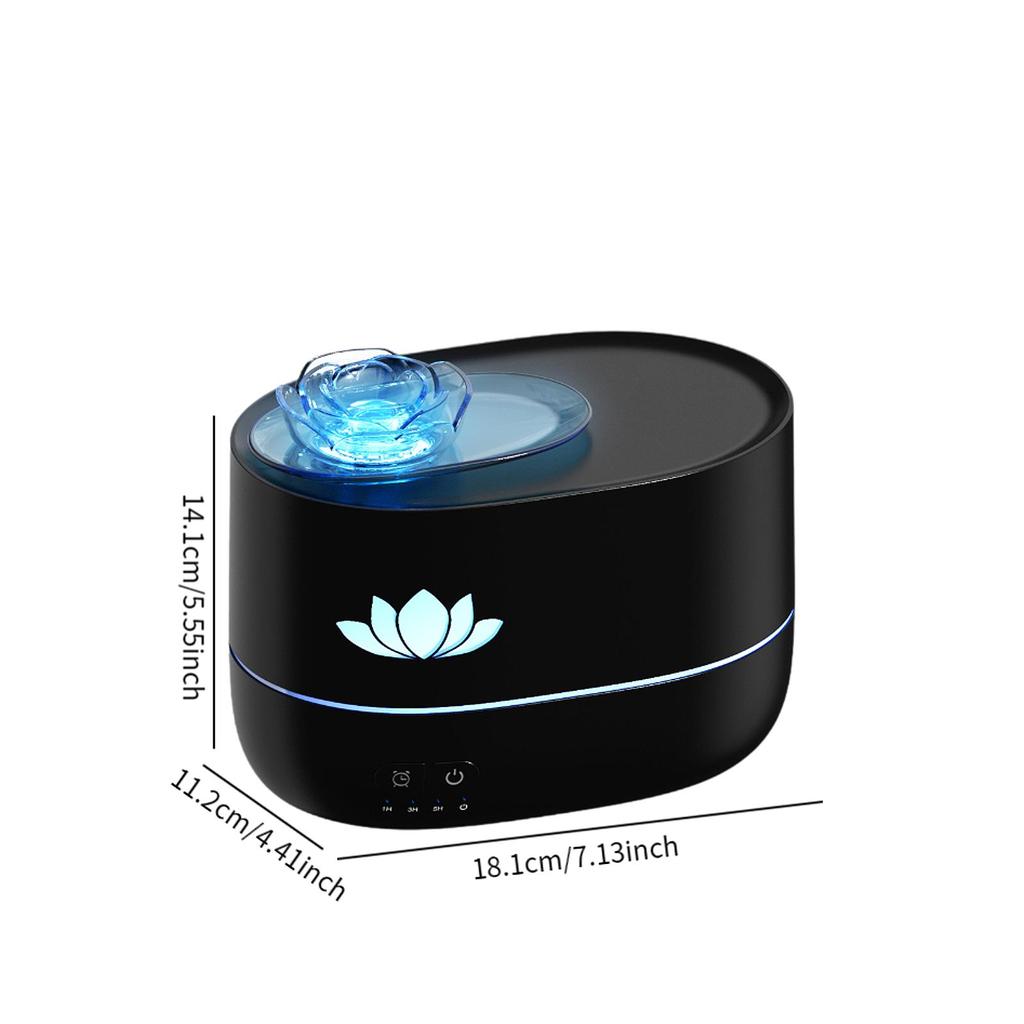 Essential Oil Diffuser 3 Gear Timer Colorful Ambient Night Light Desktop Humidifier for Hotel Tabletop Living Room Bedroom Home