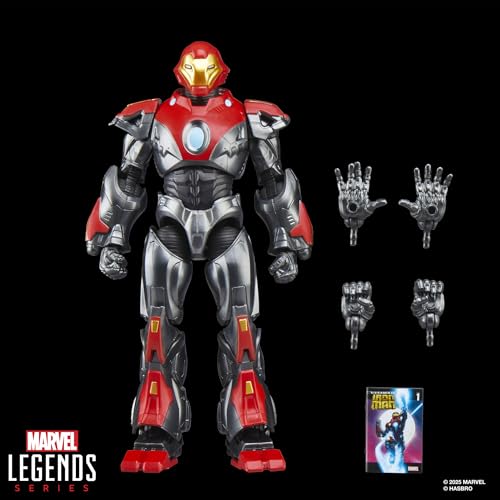 Hasbro Marvel Legends Series Ultimate Iron Man Comic-Based Collectible 15cm Action Figure (Includes Character-Sized Comic Accessory) G1593 Authentic
