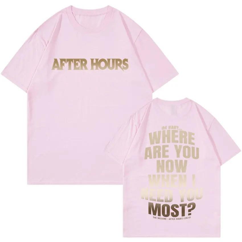 Double Sided Print Casual Tee The Weeknd Camiseta After Hours Til Dawn Letters Hip Hop Fashion Cotton Short Sleeve Tshirts
