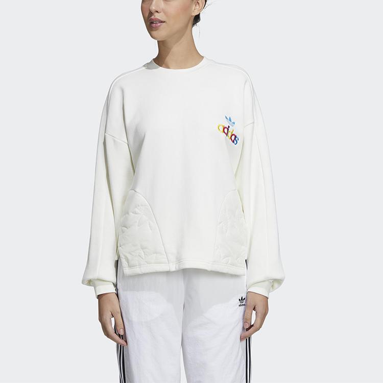 adidas Женский свитшот Originals Trefoil с круглым вырезом Белый GV2932