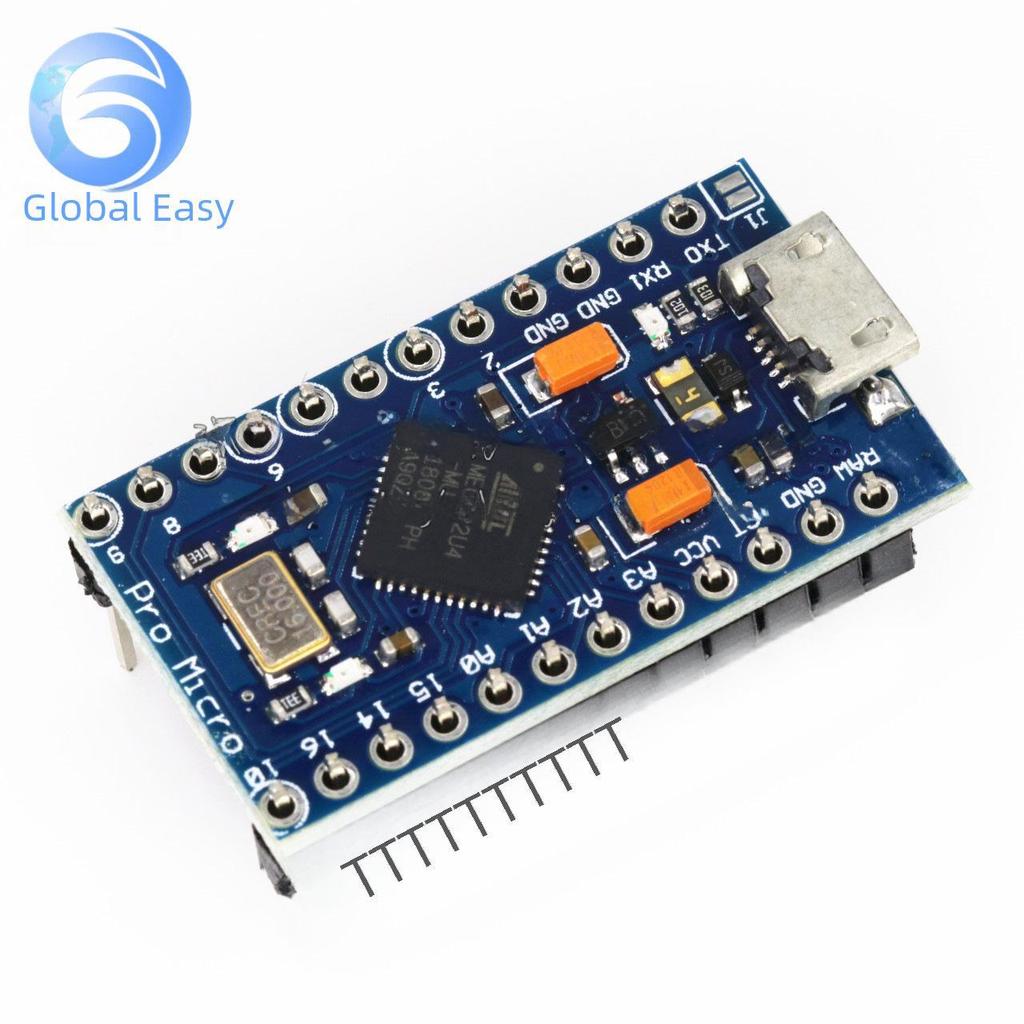 Про Микро: Плата микроконтроллера 5 В/16 МГц на базе ATmega32U4 с возможностью программирования через USB.