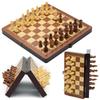 Brangdy Магнитный складной деревянный международный набор для игры в шахматы