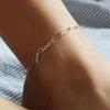 OURPIERRE SIMPLE SQUARE CHAIN ANKLET SILVER