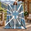 Club de Futboll Monterrey ICON Custom Name Flannel Blanket Personalized Soft Warm Plush Throw Blanket Customized Gift for Family Friends