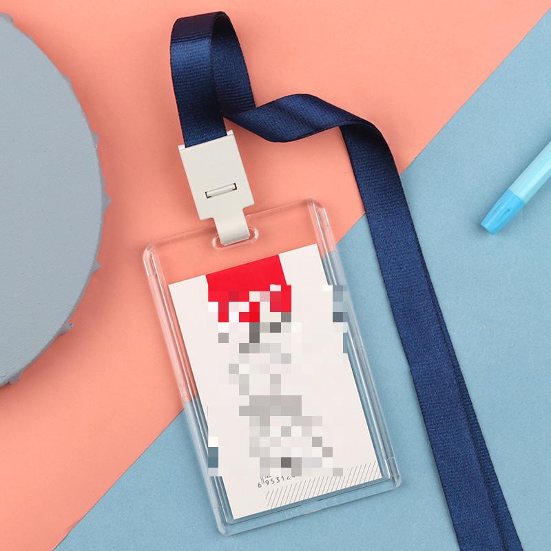 Модный акриловый прозрачный чехол для автобусных карточек, держатель для рабочей карты с ремешком, чехол для рабочей карты для женщин и мужчин, держатель для кредитных карт