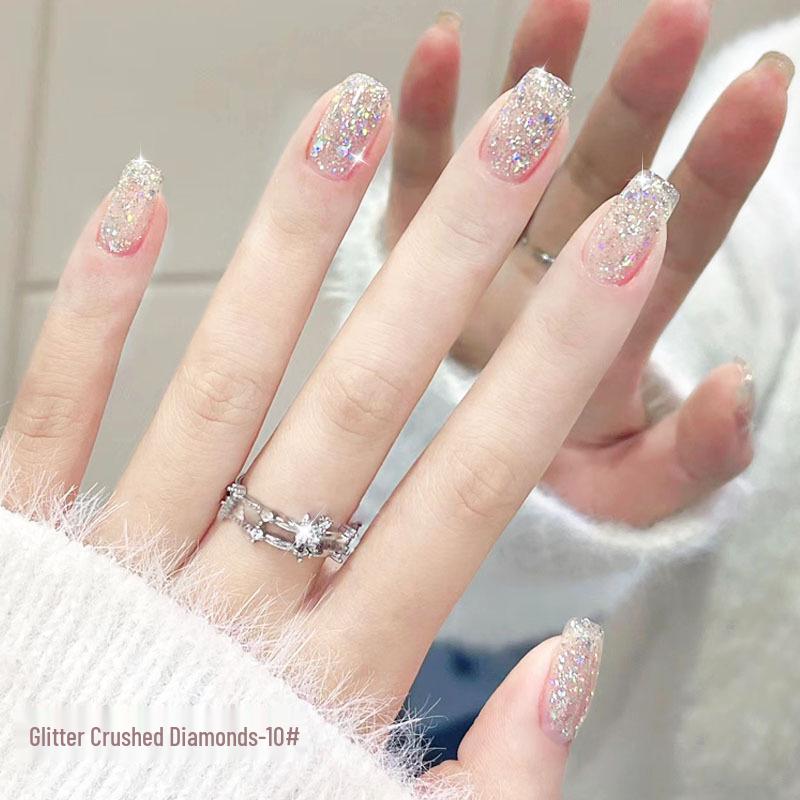 2024 Супер Вспышка Серебряный Бриллиантовый Глиттер Гель-лак для Ногтей