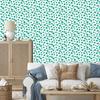 Heart Wallpaper White, Mint and Sea Blue 50x1000