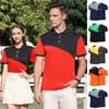 Summer Men's Business Casual Polo Shirt Fashion Color Matching Lapel Button Short Sleeve Golf T-shirt Casual Sports Shirt S-4XL