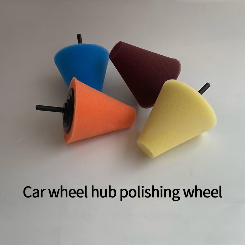 Конический губчатый полировальный конус для ухода за ступицами автомобильных шин, полировка металла, чистящая пена, губчатая полировальная насадка, инструмент для колес
