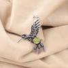 Peridot Gemstone 925 Sterling Silver Jewelry Hummingbird Pendant 1.8" For Gift CP-20-2