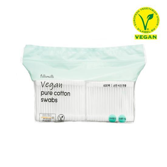 Filimili Mild Vegan Cotton Swabs (600P), Korean Cosmetics