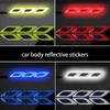 6 шт. Светоотражающие наклейки для автомобиля 3D Стайлинг автомобиля Светоотражающие полосы Предупреждающая светоотражающая лента для ночной безопасности Автоаксессуары