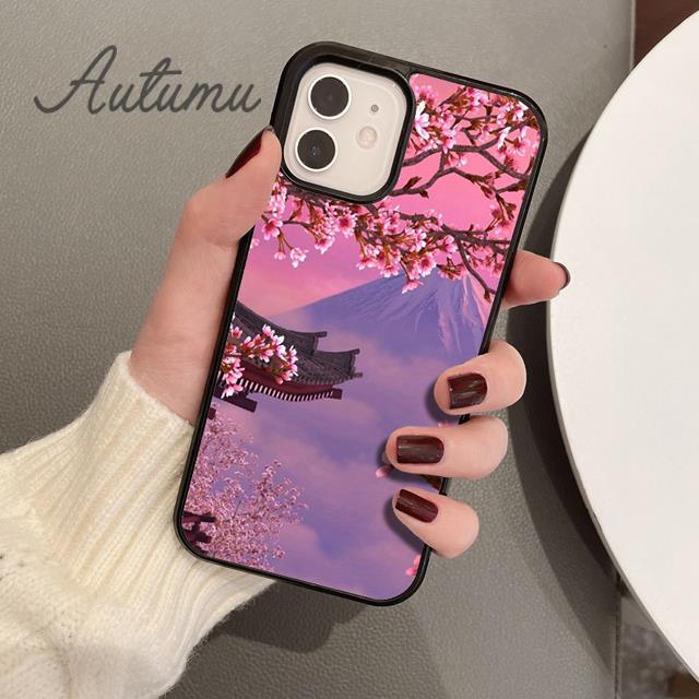 Чехол для телефона с цветком сливы для iPhone 11 12 13 14 Pro Max mini X XR XS SE 2020 6S 7 8 Plus Samsung Galaxy S21 S22 Крышка-накладка