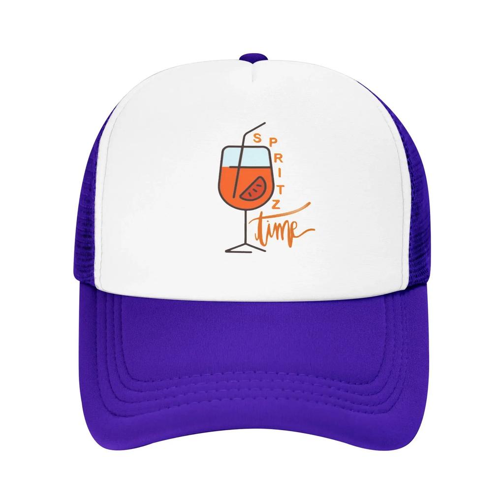 Enjoy Your Aperol Spritz Time Camping Mesh Baseball Caps Women Unisex  Adult Unisex Beach Coquette Hat Trucker Cap