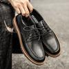 Genuine Leather Mens Oxford Shoes Tooling Casual Shoes New Trend Versatile Man Business Dress Formal Flats Elegantes Gents Shoes