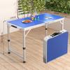 120 * 60 * 70cm Portable Outdoor Foldable Table 55-70cm Adjustable Height Dining Table Picnic Travel Supplies