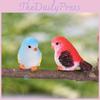 Adorable Cartoon Bird Resin Figurine For Mini Plant Landscape And Garden Decor