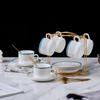 Роскошный кофейный набор из керамики с золотым кружевом