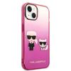 Karl Lagerfeld Klhcp14Mtgkcp Iphone 14 Plus / 15 Plus 6,7 Hardcase Różowy/Pink Gradient Ikonik Karl & Choupette