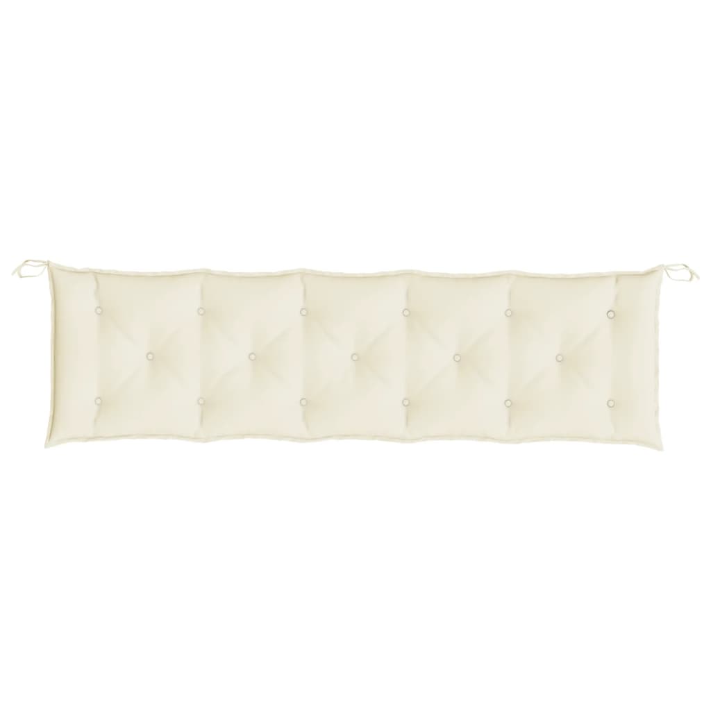 Garden Bench Cushions 2 pcs Cream White 180 x 50 x 7 cm Oxford Fabric