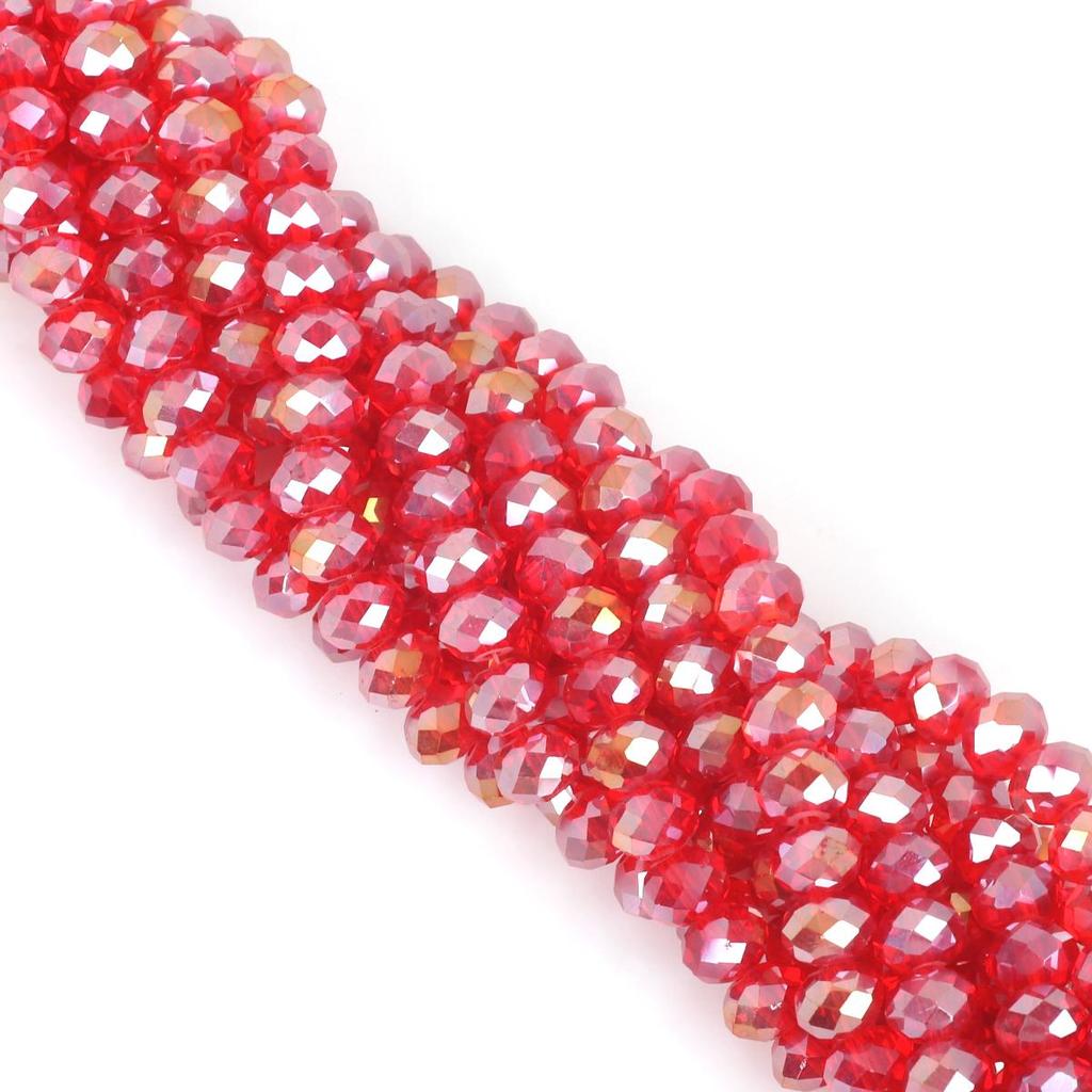 30-200Pcs Rondelle Austria Faceted Crystal Glass Beads Loose Spacer Beads for Jewelry Making