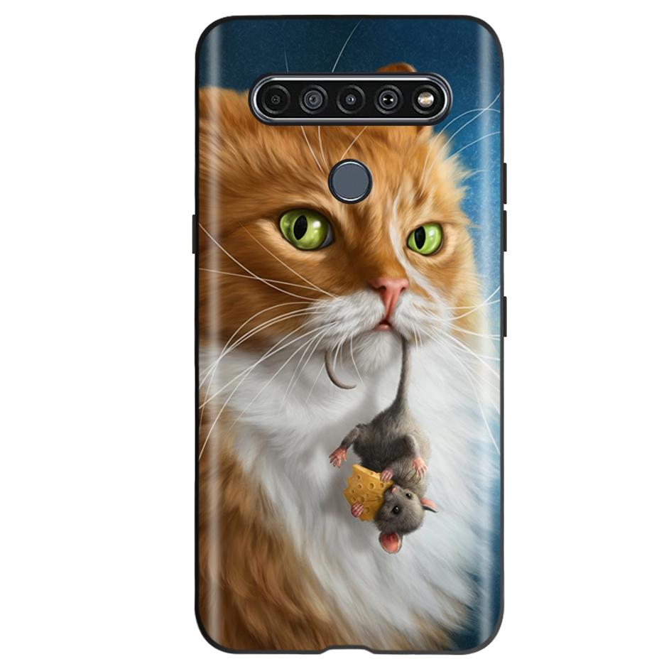 Чехол для LG K61 2020 Милый Кот Бабочка Мягкий Силиконовый Ударопрочный Чехол для Телефона Для LG K61 K 61 Fundas Case LGK61 Coque 6.53'' Shell