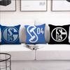Футбольный клуб S-Schalke 04 Наволочка для дивана Прикроватной тумбочки Спальни Спинки Кресла Гостиной Офиса Подушки Печатная Квадратная Различные